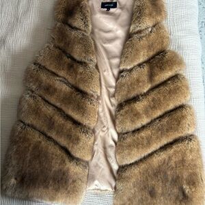 Luxurious Brown Faux Fur Vest